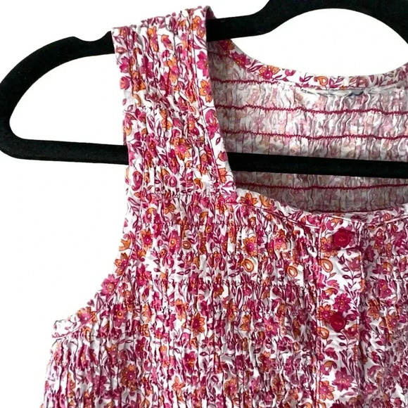 FADED GLORY | SLEEVELESS FLORAL RUCHED BUTTON FRONT CROP TOP | SIZE: SMALL - Picture 3 of 5